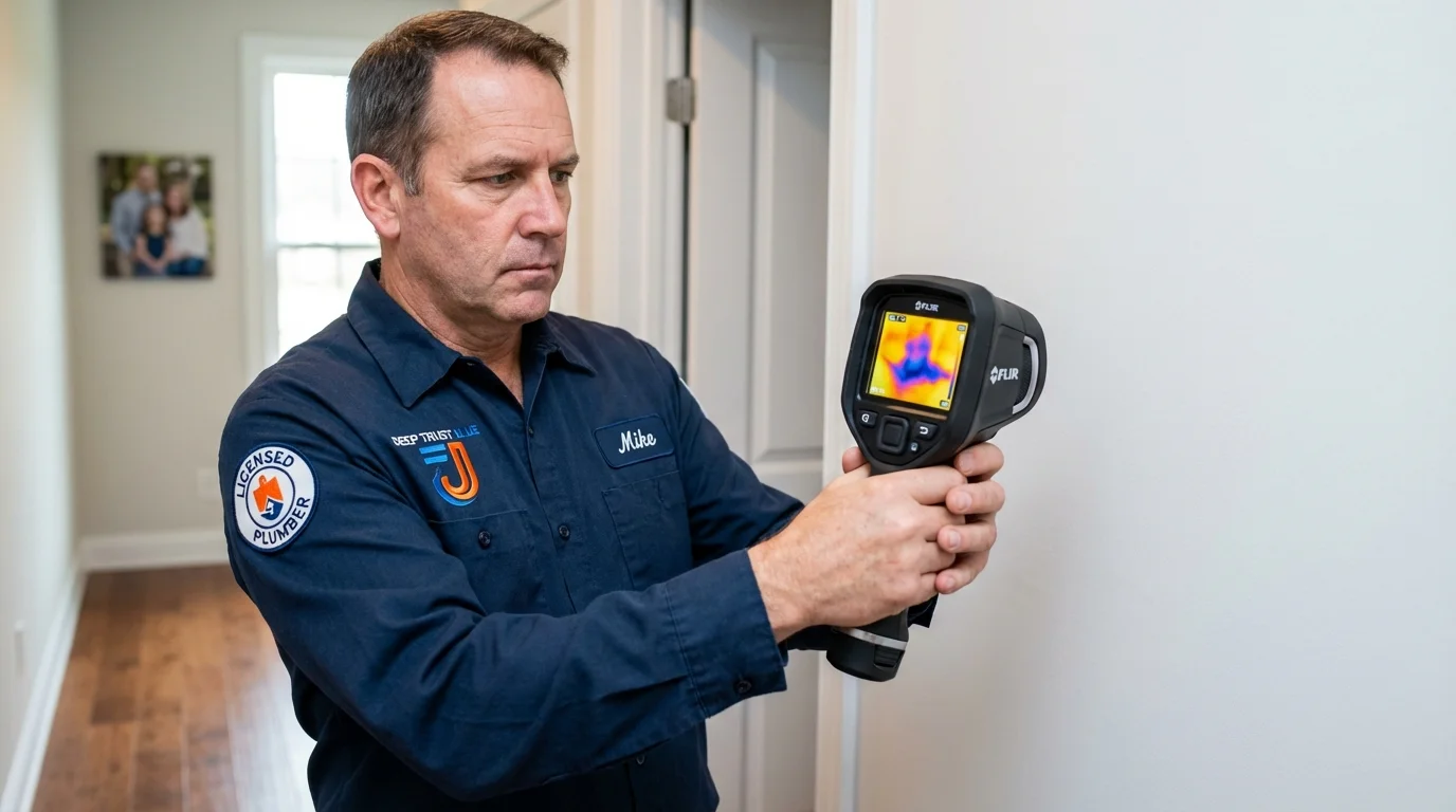 Thermal imaging leak detection by Johns Plumbing LLC in Juneau